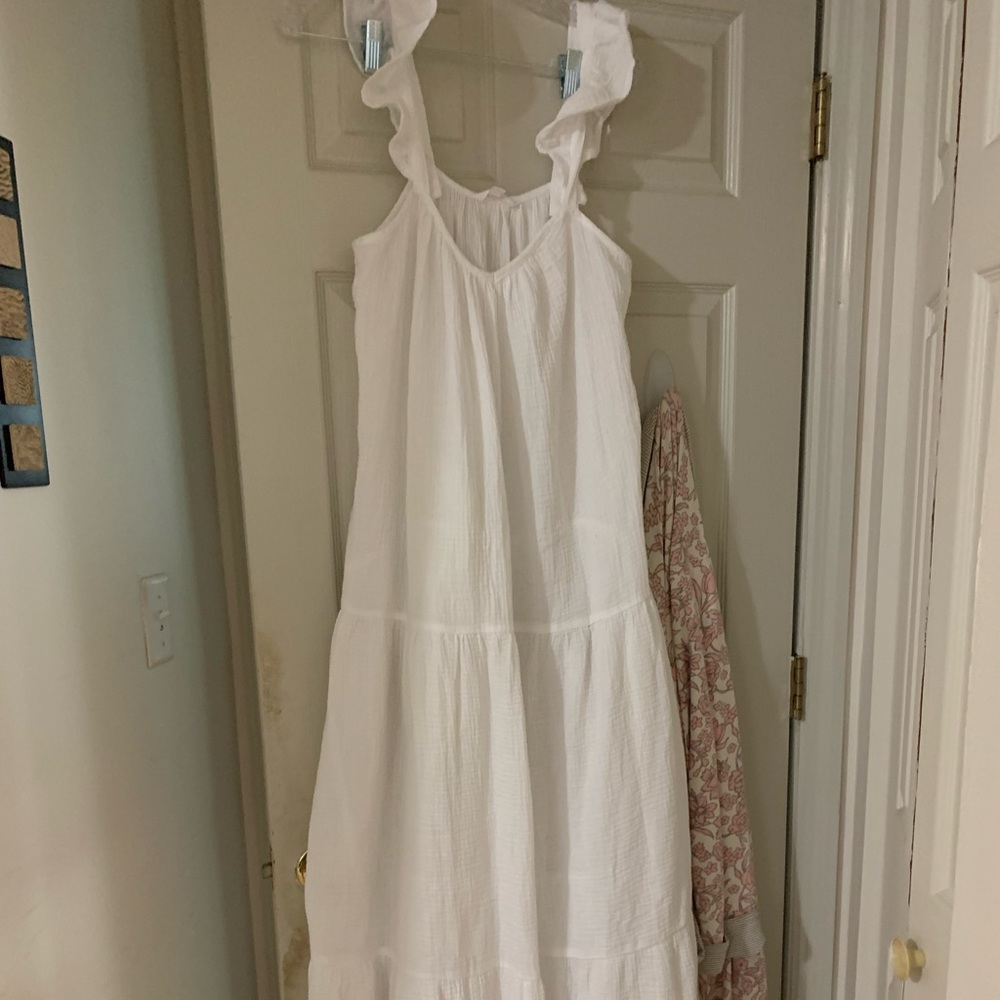 NWT BB Dakota Square Neck Tiered Maxi Dress